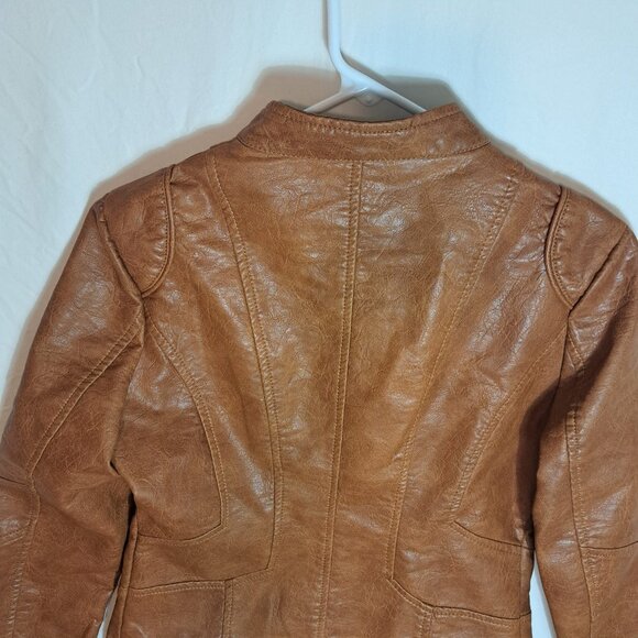 LA Coalition Brown faux leather jacket‎ womens size Medium - Picture 5 of 10